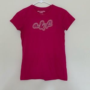 Abercrombie Kids Pink Short Sleeve Logo Shirt